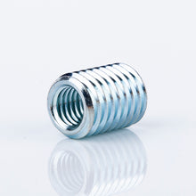 Load image into Gallery viewer, Gewindeeinsatz/Gewindeadapter | M | IG: M8 | AG: M12 | L: 16mm | Stahl verzinkt Best.-Nr. 9000.27 SG Modellbau Stefan Graupner Gewinde reparieren, adaptieren und panzern