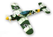 Load image into Gallery viewer, Me Bf 109 G Modellflugzeug, Messerschmitt Bf 109 RC model, Bf 109 EPP Schaummodell, Bf 109 foam RC plane, Spannweite 800mm, 800mm wingspan RC plane, WW2 Jäger Modell, WWII fighter model plane, Warbird Modellflugzeug, warbird RC airplane, Messerschmitt Modell, Messerschmitt model kit, Deutsches Jagdflugzeug Modell, German fighter aircraft model, Slowflyer Bf 109, slow flyer warbird, RC Flugzeug Bausatz, RC plane kit, Modellbau Warbird, foam warbird model, Parkflyer Bf 109, park flyer fighter plane, robustes