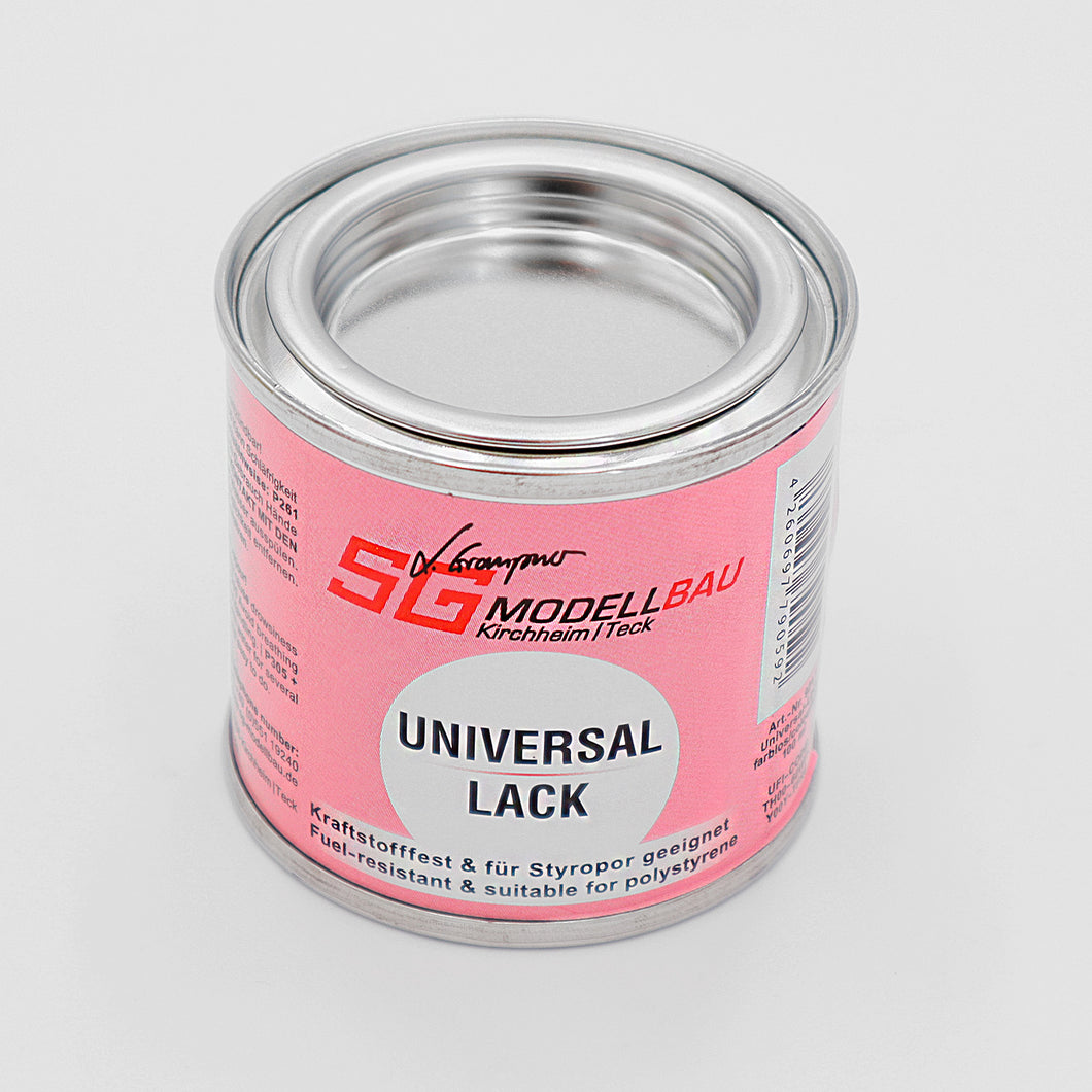 Universallack farblos, kraftstoffbeständig, Styropor® geeignet 100ml Best.-Nr. 921.1 SG Modellbau Stefan Graupner