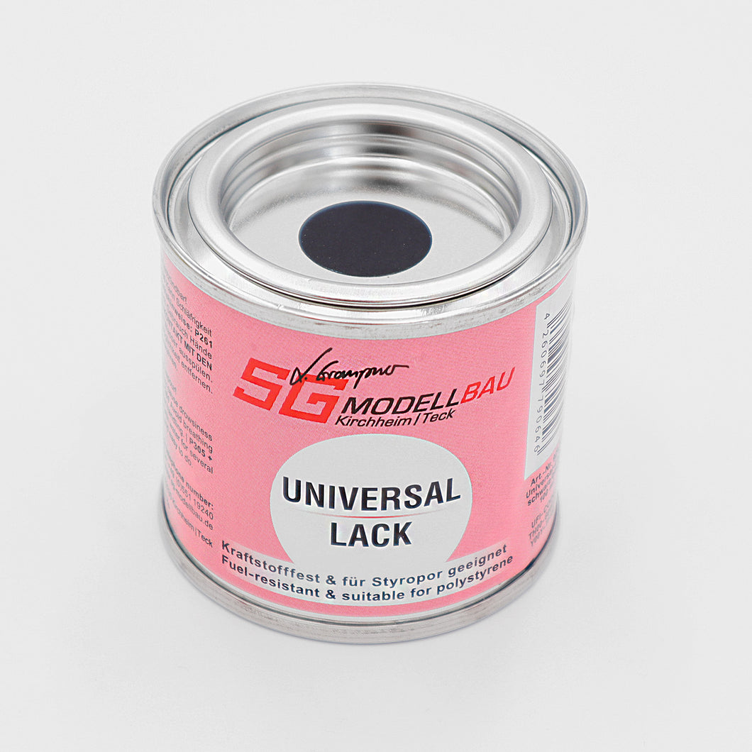 Universallack schwarz, kraftstoffbeständig, Styropor® geeignet 100ml Best.-Nr. 921.7 SG Modellbau Stefan Graupner