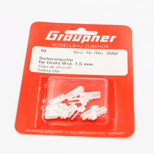 Sicherungsclip für Draht-Ø ca. 1,5mm (Inhalt 10 Stck) Best.-Nr.3502 SG Modellbau Stefan Graupner