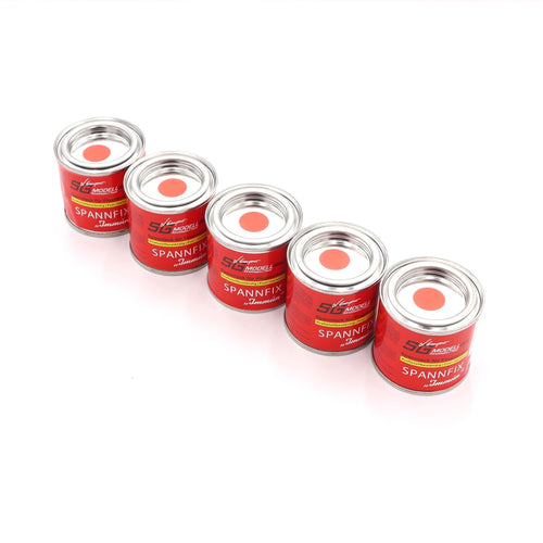 Spannfix Immun rot 5 Dosen à 100ml kraftstoffbeständig Best.-Nr.1408.2.500 SG Modellbau Stefan Graupner