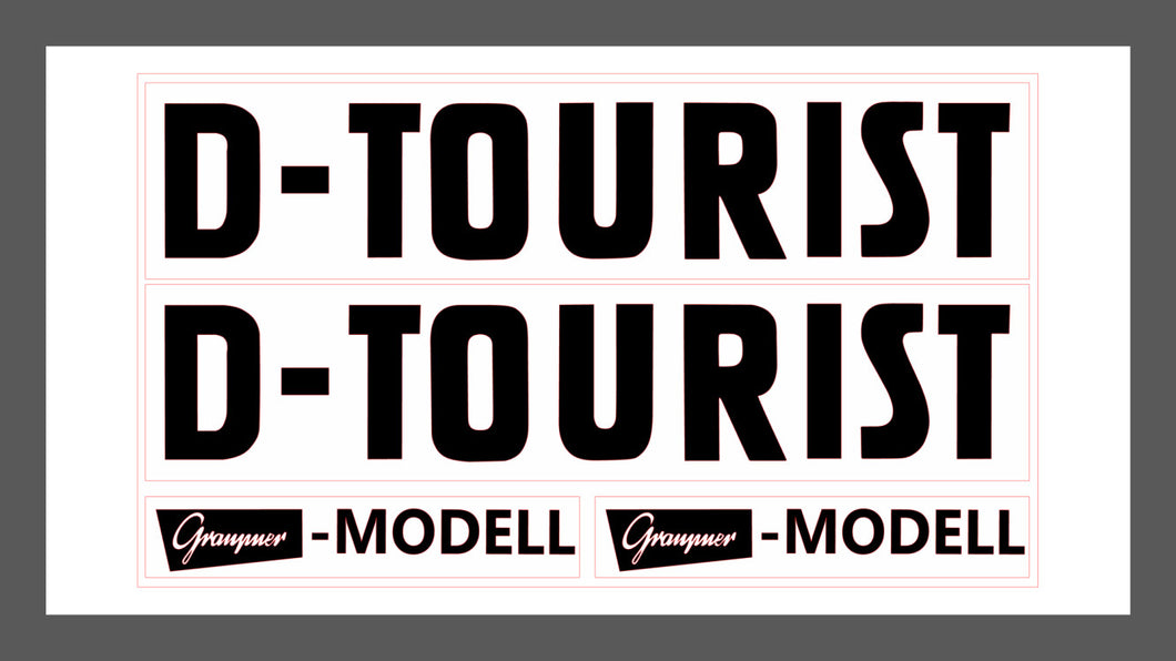 Tourist Schriftzug (PDF-Datei) Best.-Nr.1699Dekordigital