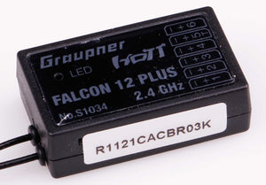 GRAUPNER Empfänger Falcon 12 plus 3-Achs-Gyro+Vario 2,4 GHZ HoTT Best.-Nr. S1034