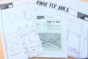 KWIK FLY MK3 'Original-Graupner-Bauplan Kwik Fly MK3' aus dem Jahre 1968 Best.-Nr.4629.20